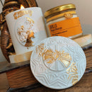 Kit The Sun - velas aromáticas manga & maracujá + bandeja sunset